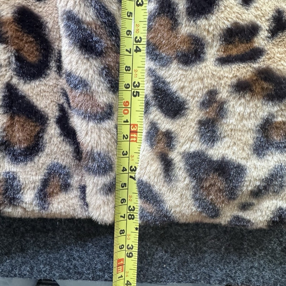 Savanna Jane 3X Leopard Faux Fur Coat Plus Size Open Front Plush Jacket NWT - Picture 9 of 9